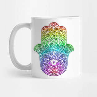 Rainbow Hamsa Mug